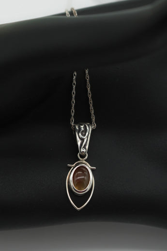 Carnelian Sterling Silver Necklace