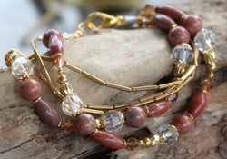 Multi-Strand Brecciated Jasper Bracelet