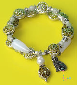 Cloisonné/Sea Opal Bracelet