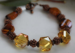 Lampwork Bead Glass Bracelet