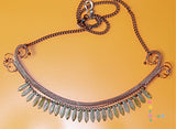 Copper Wire Weave Glass Necklace