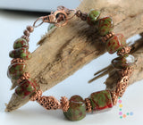 Porcelain and Copper Bracelet