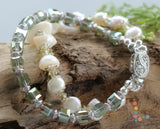 Austrian Crystals and Fresh Water Pearls Bracelet
