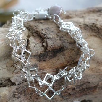 Diamond Shape Link Bracelet