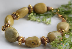 Mustard Yellow Howlite Bracelet