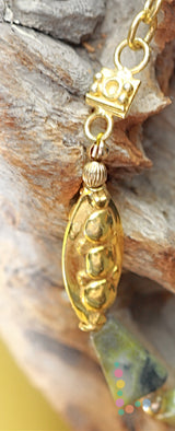 14K Yellow Turquoise Bracelet