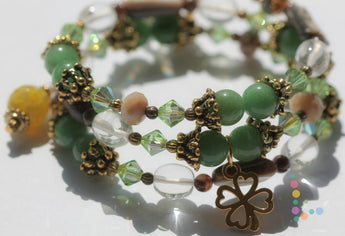 Green Aventurine Memory Wire Bracelet