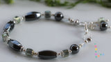 Hematite and Austrian Crystal Bracelet