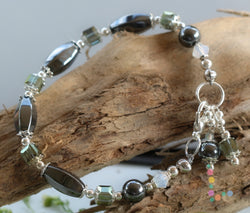 Hematite and Austrian Crystal Bracelet