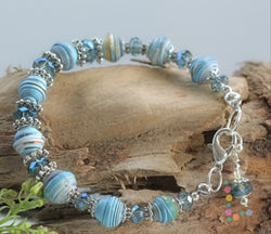 Paper Quilled Beaded Bracelet