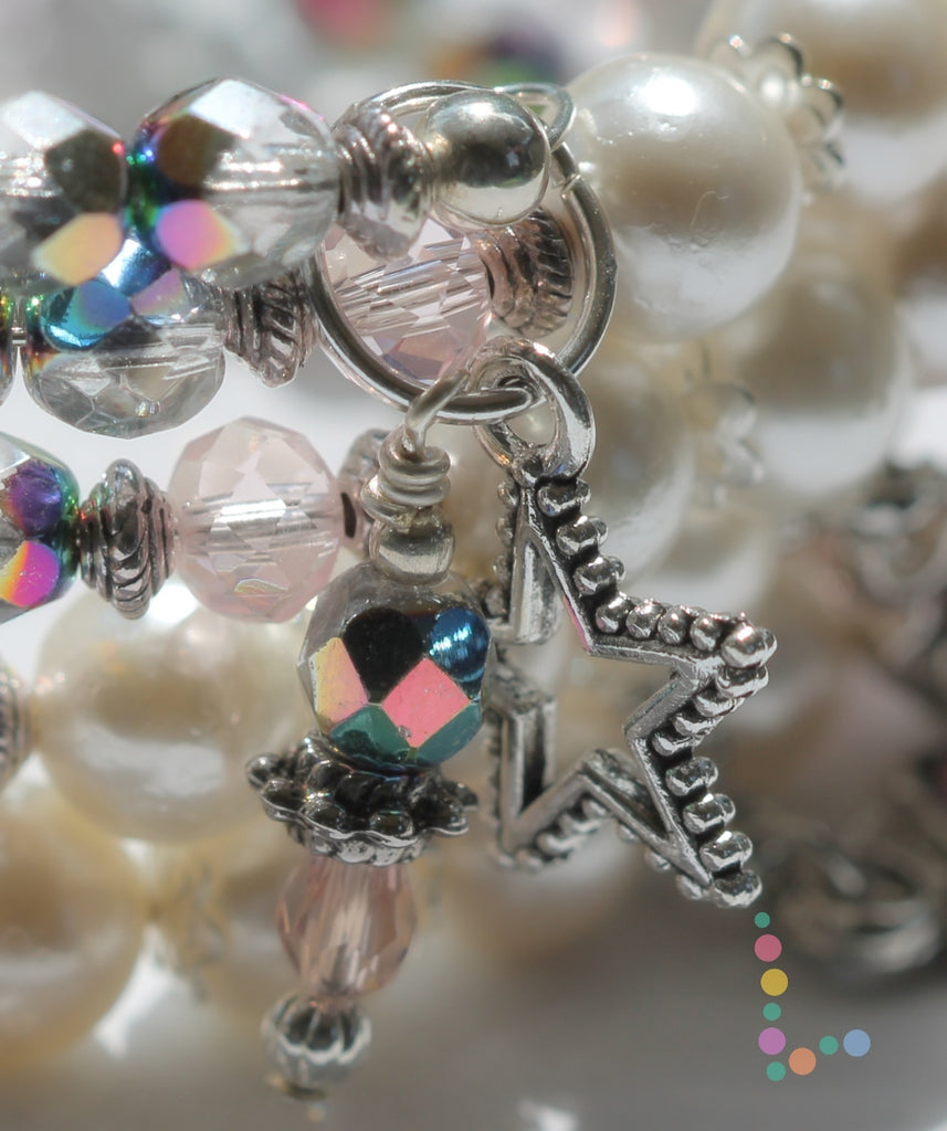 Memory Wire Bracelets Using Glass Pearls And Swarovski Crystals