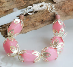 Pink Agate Stone Bracelet