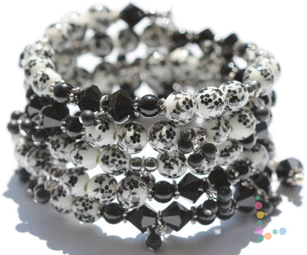 Porcelain Memory Wire Bracelet
