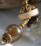 Yellow Jade and Quartz Bracelet