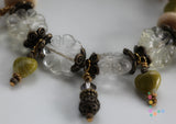 Yellow Jade and Quartz Bracelet