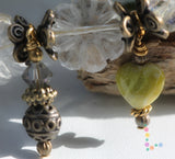 Yellow Jade and Quartz Bracelet