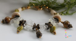 Yellow Jade and Quartz Bracelet