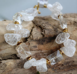 Crackle Bead Glass Bracelet