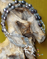 Pearl Labradorite Sterling Silver Necklace