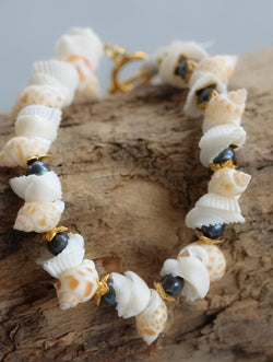 Miniature Conch Shell/Pearl Bracelet