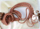 Black Lip Shell Copper Pendant Bracelet