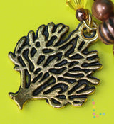 Tigereye and Bone Memory Wire Bracelet