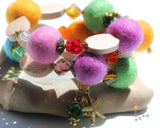 Wool Covered Beaded Bracelet
