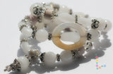 Snow Quartz Memory Wire Bracelet