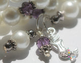 Pearl and Austrian Crystal Memory Wire Bracelet