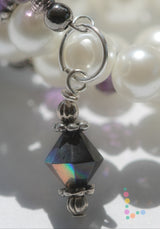 Pearl and Austrian Crystal Memory Wire Bracelet