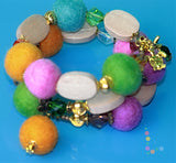 Wool Covered Beaded Bracelet