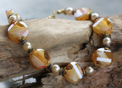 Lampwork Bead Glass Bracelet