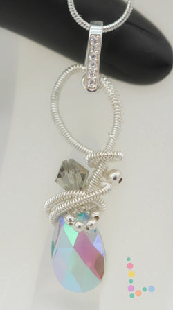 Sterling Silver Wire Weave with Crystals