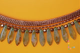 Copper Wire Weave Glass Necklace