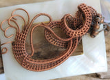Black Lip Shell Copper Pendant Bracelet