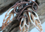 Copper Wire Weave Metra Skeleton Pendant