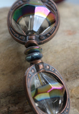 Electroplated Bead Glass Bracelet
