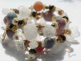Crackle Agate Memory Wire Bracelet