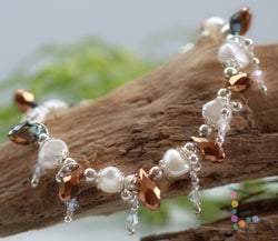 Fresh Water Pearls and Faceted Crystal Bracelet