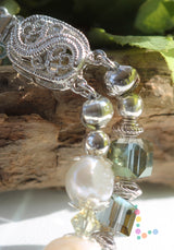 Austrian Crystals and Fresh Water Pearls Bracelet