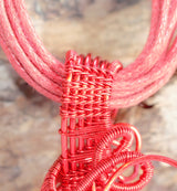 Red Wire Wrap Pendant