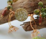 Olive New Jade and Shell Bracelet