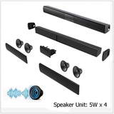 22-inch 4 Speakers Bass Surround Sound Bar Wired and Wireless Home Theater