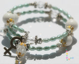 Mountain Jade Memory Wire Bracelet